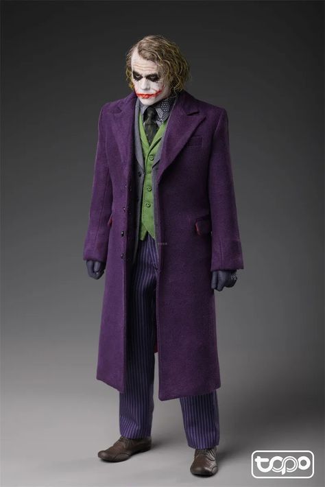 Purple Overcoat, Joker Suit, Joker Heath Ledger, Joker Heath, Soldier Action Figures, Joker Artwork, Heath Ledger Joker, Purple Suits, Purple Coat