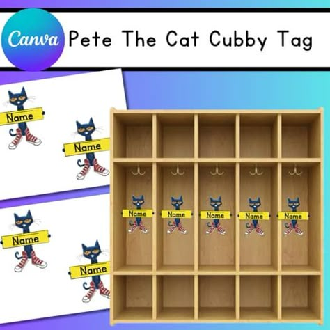 Cat Cubby Tags, Back To School, PreK, Kindergarten by PreKMama | TPT Cat Cubby, Preschool Cubbies, Classroom Cubbies, Cubby Labels, Cubby Tags, Class Bulletin Boards, Name Recognition, Preschool Class, Creative Curriculum