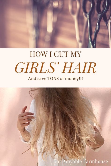 Diy Girls Haircut, How To Cut Girls Hair At Home, How To Cut Hair At Home Step By Step, Long Girl Haircuts, Natural Motherhood, Homestead Family, Cut Hair At Home, Toddler Girl Haircut, Toddler Haircuts