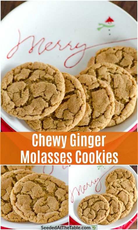 Gingerbread Snickerdoodle Cookies, Fall Cookie Packaging Ideas, Ginger Doodle Cookies Recipe, Ginger Snickerdoodle Cookies, Ginger Doodle Cookies, Gingerdoodles Cookies Recipe, Cookie Exchange Packaging, Gingerdoodle Cookies, Chewy Ginger Molasses Cookies