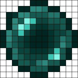 Ender Pearl Minecraft Perler Bead Pattern | Bead Sprites | Simple Fuse Bead Patterns Minecraft Patterns Templates, Minecraft Pearl Beads, Perler Bead Minecraft Patterns, Perler Bead Album Cover, Minecraft Kandi, Perler Bead Patterns Minecraft, Minecraft Sprites, Perler Beads Minecraft, Perler Bead Minecraft