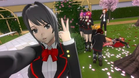 Yendere Simulator, Yandere Simulator Characters, Yandere Girl, Ayano Aishi, Yandere Characters, Emo Wallpaper, Very Angry, Gothic Anime, A Silent Voice