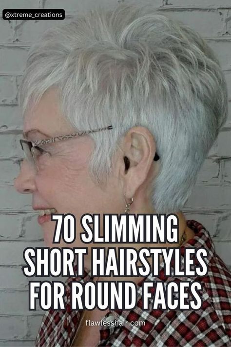 Short Hairstyles For Round Faces, Short Hair Cuts For Round Faces, Short Choppy Haircuts, Pixie Haircut For Round Faces, Over 60 Hairstyles, Hair Mistakes, Very Short Haircuts, Gray Hair Cuts, Short Haircuts For Women