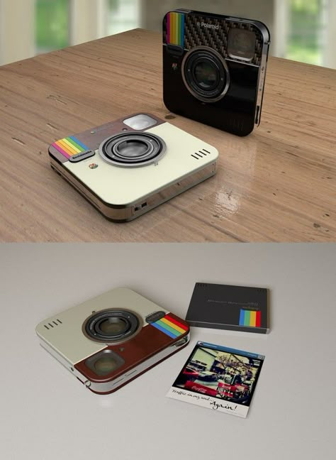 Polaroid Instagram Camera Cool Devices, Instagram Camera, Latest Technology Gadgets, Iphone Gadgets, New Wallpaper Iphone, Camera Design, Retro Gadgets, Polaroid Camera, High Tech Gadgets