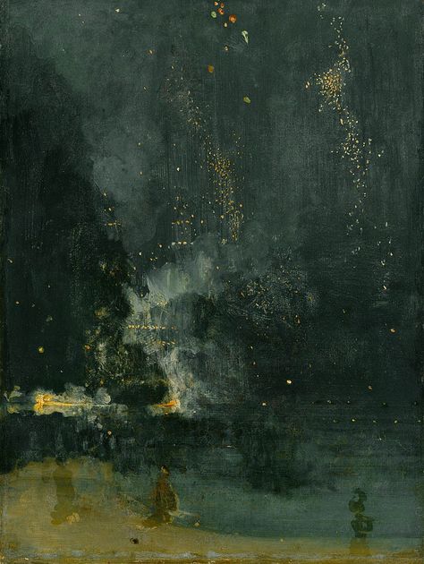 Nocturne In Black And Gold, James Abbott Mcneill Whistler, Whistler, The Night Sky, Artsy Fartsy, Night Sky, Art History, Black And Gold, Fireworks