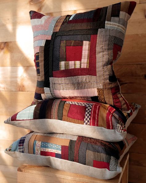 Cabin Vibes ♥️ Time-Honored pieces Inspired by Nature 🌿 Explore New Arrivals to see all of our latest additions added to the Shop. #slowroads #cabin Poppy Quilt, Slow Roads, Log Cabin Pattern, Quilt Pillows, Pine Cone Candles, Feather Pillow, Quilt Pillow, Home Goods Store, Union Army