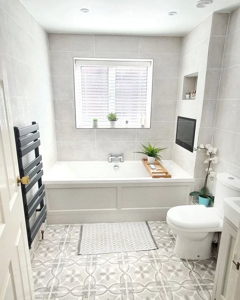 Jo & Michael 🏡🌿 on Instagram: “⭐Bathroom Transformation ⭐ . I'm glad we changed the layout of this bathroom..I much prefer the bath under the window..it makes the room…” Bath Under Window, Instagram Bathroom, Bathroom Transformation, House Bathroom, The Room, The Window, House Inspiration, Alcove Bathtub, Sweet Home