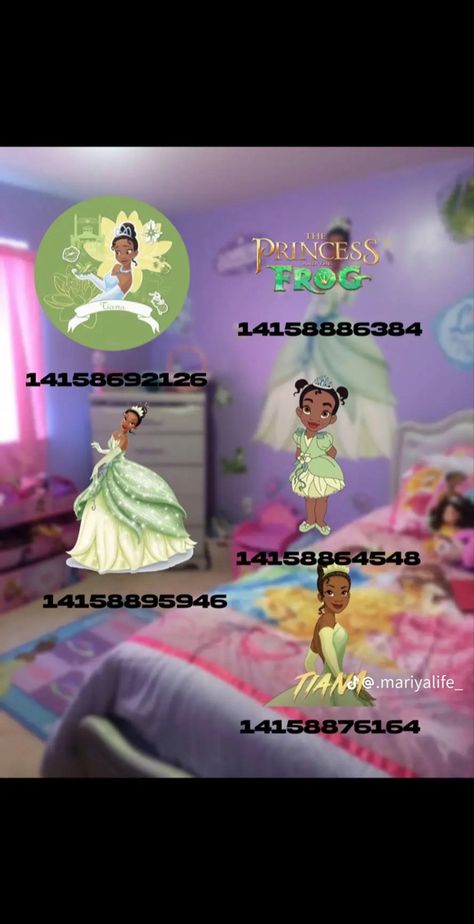 Roblox Dora Outfit Code, Picture Wall Ideas Berry Ave Codes, Princess Tiana Decal Codes Bloxburg, Bloxburg Disney Princess Decal Codes, Tiana Decals Bloxburg, Bloxburg Room Codes, Baby Room Decals, Ed Wallpaper, Picture Codes