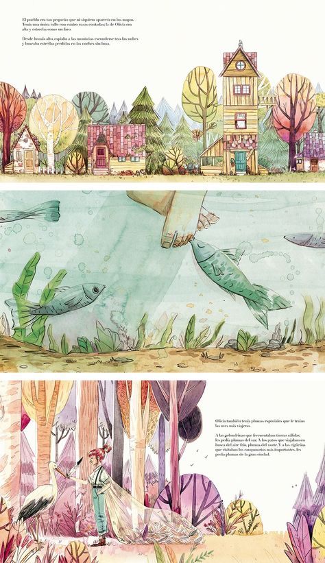 Watercolor Childrens Book Illustrations, Children's Book Layout, Book Illustration Layout, Writing Childrens Books, Book Illustration Design, Story Books Illustrations, Picture Books Illustration, Book Illustration Art, Childrens Books Illustrations