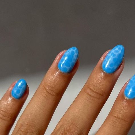 Samantha 🌹 on Instagram: "gave pool water nails a try 💙 i thinkkkk i will give it another go lol" Nails For Swimmers, H2o Just Add Water Nails, Swimmer Nails, Swimming Pool Nails, Pool Water Nails, Water Effect Nails, Water Nails Design, Donna Meagle, Pool Nails