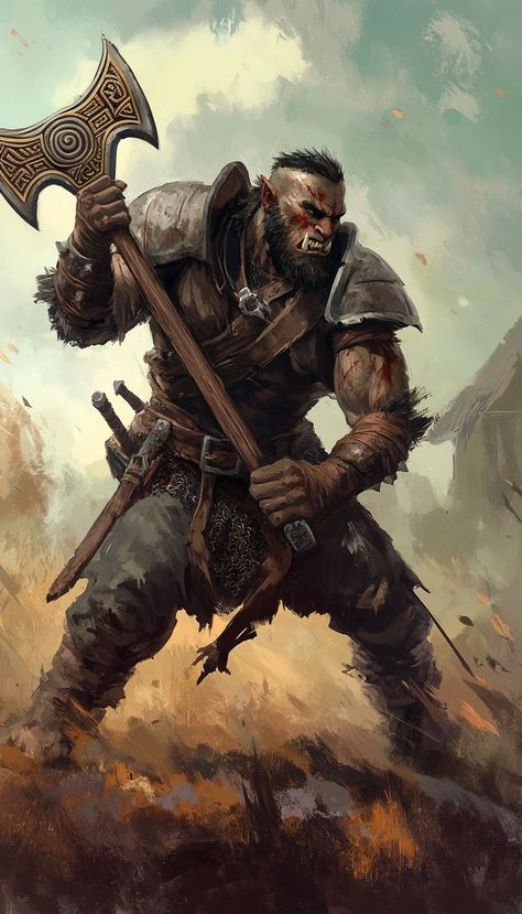 My Images Zombie Dnd Art, Half Orc Dnd Male, Orc Fantasy Art, Orc Character Art, Goblin Art Dnd, Dnd Npc Art, Shifter Dnd, Orc Pirate, Pathfinder Races