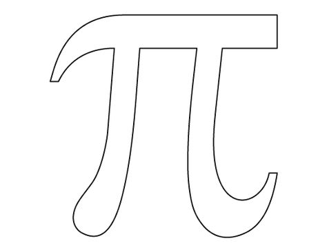 Pi pattern. Use the printable outline for crafts, creating stencils, scrapbooking, and more. Free PDF template to download and print at http://patternuniverse.com/download/pi-pattern/ Pi Drawing, Liczba Pi, Pi Day Facts, String Art Patterns Templates, Printable Outline, Pi Art, Coloring Crafts, Maths Day, Math Lab