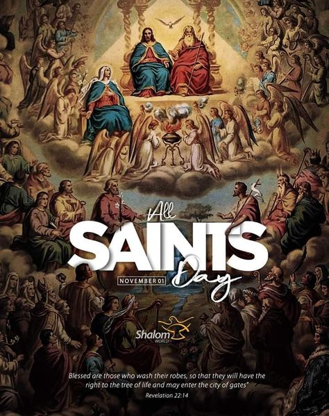 They are our heroes and living inspiration! Let the fire they set ablaze, illuminate our whole life.  November 1 All Saints Day  #ShalomWorldTV #AllSaintsDay #Saints #Heroes All Saints Day Pubmat, All Souls Day Pubmat, All Saints Day Poster, All Souls Day Poster, All Saints Day Images, Feast Of All Saints, Catholic Doctrine, Catholic Wallpaper, Christ Tattoo