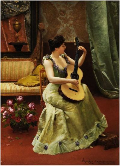 September 2012 Woman Guitarist, Music Paintings, Spanish Guitar, Guitar Aesthetic, Bass Guitar Lessons, Guitar Tattoo, Books And Art, Guitar Girl, Music Painting