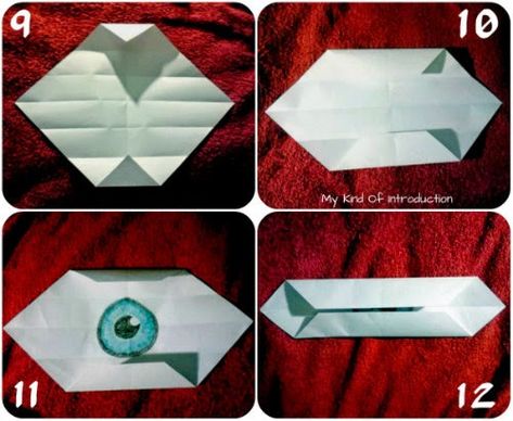 My Kind Of Introduction: Cyclops Origami Eye - Paper Folding Origami Eye, Folding Paper, Computer Paper, Folded Paper, How To Fold, Paper Folding, Eye Drawing, Ancient Greece, Folded Up