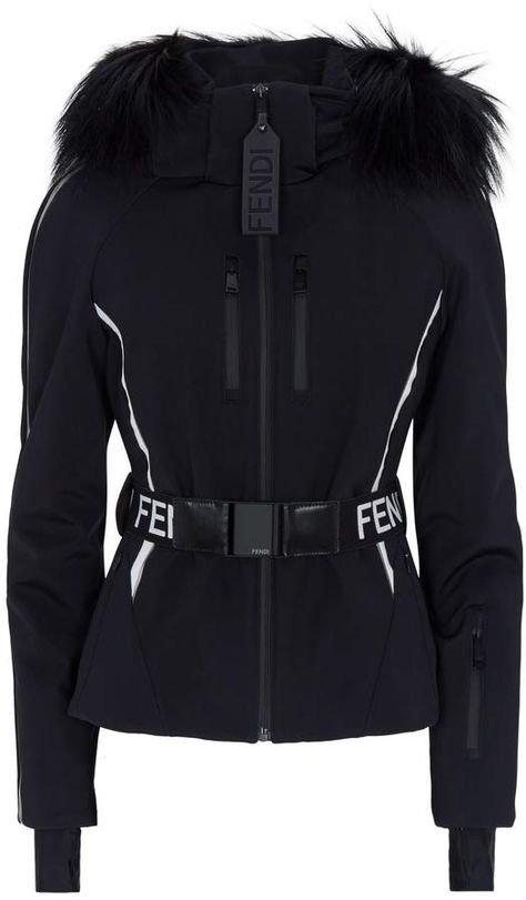 Fendi Jacket Women, Fendi Outfits Women, Fendi Outfits, Fendi Jacket, Estilo Madison Beer, Black Ski Jacket, Fotografi Digital, Ski Coat, Ski Fashion