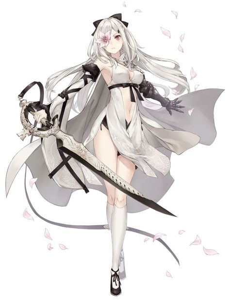 Zero, Breaker Job Character Art from SINoALICE #art #artwork #gaming #videogames #gamer #gameart #conceptart #illustration Manga Japan, Art Manga, Anime Warrior, Art Anime, White Hair, Fantasy Character Design, Character Design Inspiration, Character Concept, Anime Style