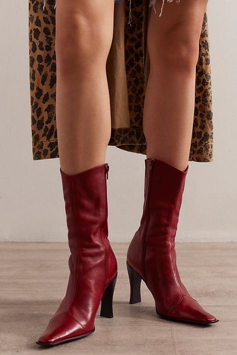 Sweet Talker Snip Toe Boots Upcoming Fashion Trends, Sweet Talker, Jeffrey Campbell Boots, Fancy Fits, Kitten Heel Boots, Red Booties, Daily Fashion Inspiration, Dark Autumn, Pointed Toe Boots