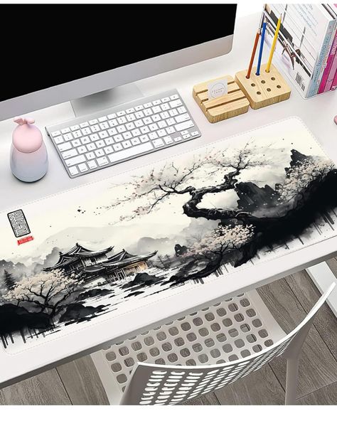 Shop in bio! Introducing the ProbTis Japanese White Mouse Pad: • Elevate your workspace with the ProbTis Japanese White Mouse Pad, featuring a large cherry blossom design inspired by Japanese aesthetics. • Designed for both productivity and gaming, this XL anime gaming keyboard mat provides ample space for your mouse, keyboard, and other essentials. • The non-slip rubber base ensures stability, keeping the mat securely in place even during intense gaming sessions. • With its big extended... White Mouse Pad, Cherry Blossom Design, Japanese White, White Mouse, Keyboard Mat, Mouse Keyboard, Gaming Setups, Work Station, Gaming Keyboard