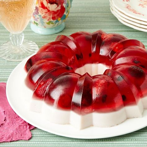 Apple Cider Donut Cake Recipe, Donut Cake Recipe, Layered Jello Recipe, Apple Cider Donut Cake, Cider Donut Cake, Cream Substitute, Fluff Recipes, Jello Mold Recipes, Mold Recipes