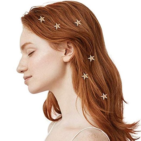 Stars In Hair, Star Hair Piece, Celestial Hair, Star Headpiece, Star Hair Accessories Wedding, Star Clips, Star Hairpiece, Star Hair Charms, Star Hair Clips