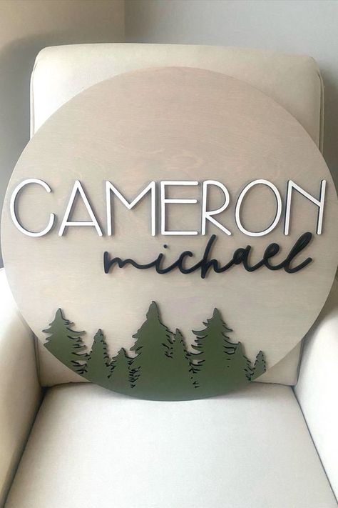 Diy Home Decor Boho, Name Sign Above Crib, Trees Nursery, Custom Wooden Signs, Wooden Name Signs, Handmade Signs, Baby Name Signs, Nursery Name, Nursery Signs