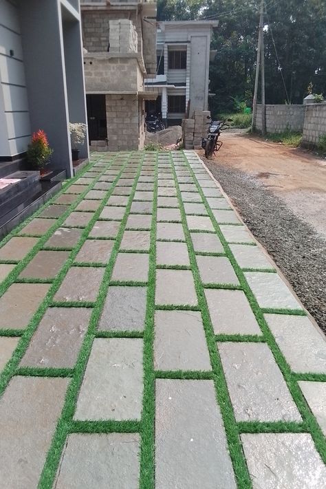 Create an enchanting landscape that seamlessly blends the rugged charm of Tandoor Stone with the vibrant allure of Artificial Grass. Our 25mm Artificial Grass adds a touch of evergreen splendor, providing a soft and inviting carpet that stays lush all year round, with minimal maintenance required. Experience the joy of outdoor living with this eco-friendly solution. #OutdoorLiving #TandoorStone #ArtificialGrass #EcoFriendlyLandscaping #GardenDesign #TransformYourSpace Enchanting Landscape, Grass Carpet, Artificial Grass, Stone Flooring, House Exterior, Garden Design, Lush, Outdoor Living, Design Ideas