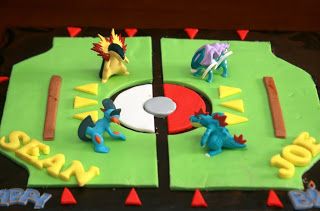 Haven Bakery: Sean & Joe Pokemon Stadium cake Battlefield Cake, Stadium Cake, Pokémon Cake, Kids Birthday Cakes, Pokemon Stadium, Pokemon Birthday, Bday Cake, Grooms Cake, Birthday Cake Kids