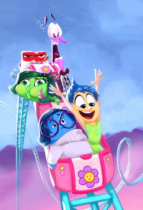 HAHAHA!!! LOOK AT DISGUST!!!!! Ronnie Del Carmen, Inside Out Characters, Pixar Films, Disney Inside Out, Mindy Kaling, Emotional Rollercoaster, Wallpaper Animes, Pixar Movies, Pinturas Disney