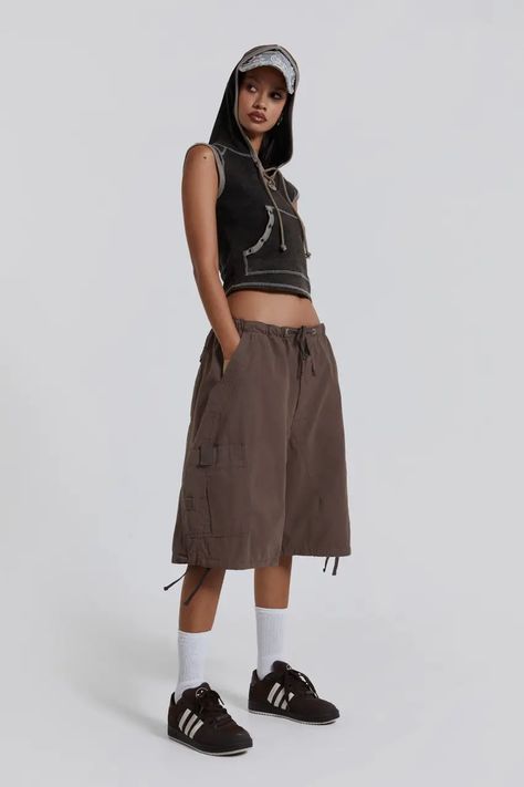 Parachute | Jaded London Matching Sets Two Pieces Dickies, Parachute Pants Marroni, Cargo Pants With Graffiti In Front, Hakai Culture Shorts, Tops To Go With Cargos, Jaded London Cargo Skirt, Oversized Cargo Pants Women, Where To Get Cargo Shorts, Brown Cargo Shorts Outfits Women