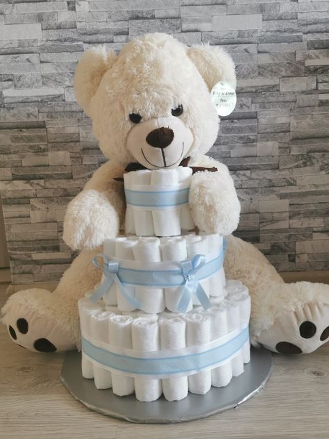 Nappies Cake, Nappy Cake Ideas, Pampers Cake, Baby Shower Nappy Cake, Baby Shower Bouquet, Baby Nappy Cakes, Pamper Cake, Newborn Cake, Babby Shower