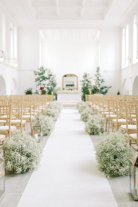 Nestling at the foot of the Slieve Bloom Mountains, Hazel & Andrew said “I do” in Gloster House ❤️ Every moment was a picture of romance, from the ethereal aisle lined with delicate baby's breath to the serene gardens Vases Down Wedding Aisle, Wedding Aisle Lined With Flowers, Down The Aisle Flowers, Babys Breath Aisle Flowers, Baby Breath Wedding Aisle, Baby’s Breath Down Aisle Wedding, Baby's Breath Wedding Decor, Outside Wedding Aisle Ideas, Wedding Aisle Florals