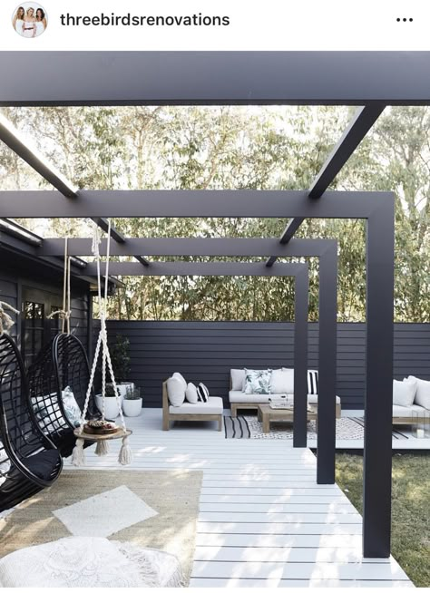 Modern Pergola, Alfresco Area, Pergola Design, Outdoor Living Rooms, Wooden Pergola, Diy Garden Furniture, Pergola Plans, Pergola Patio, Pergola Designs