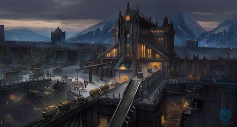 ArtStation - Prison Fortress Mining Town, angelina andreas Witch's Cottage, Deep In The Forest, Witch Cottage, Mining Town, Dungeon Maps, Village House Design, Cottage Design, Village Houses, The Witch