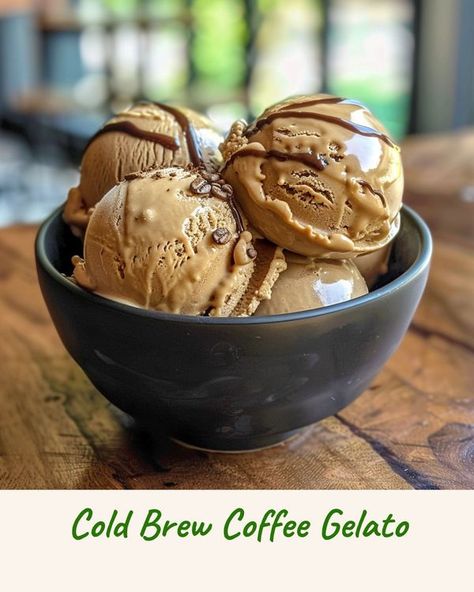 Recipes Satisfy Coffee Gelato Recipe, Coffee Gelato, Gelato Recipe, Brew Coffee, Cold Brew Coffee, Summer Treats, Frozen Desserts, 4 Hours, Cold Brew