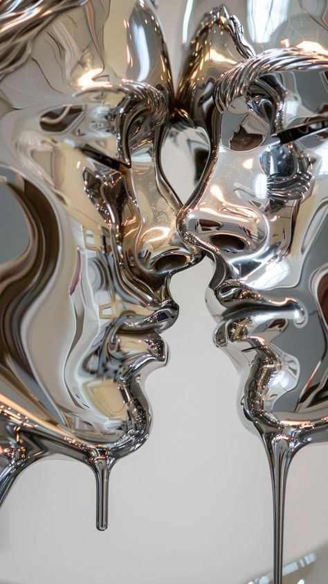 Metallic Iphone Wallpaper, Silver Iphone Wallpaper, Glossy Wallpaper, Sassy Cats, Iphone Emoji, Your Wallpaper, Metal Sculptures, Lets See, Emoji Stickers