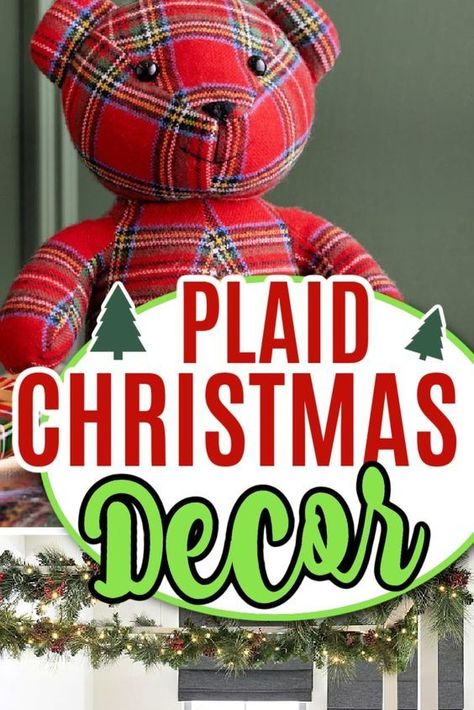 Go all out or just pick a few of your favorites from these plaid Christmas decor ideas to add a festive feel to your home come Christmas time and beyond. Mixing Plaids For Christmas, Tartan Plaid Christmas Decor, Christmas Plaid Decor, Plaid Christmas Decor Ideas, Holiday Guest Room, Tartan Christmas Decorations, Tartan Plaid Christmas, Chic Christmas Decor, Plaid Napkins