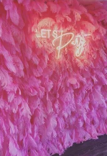 Bob 2023, Flower Wall Rental, Pink Accent Walls, Pink Neon Sign, Flower Walls, Neon Flowers, Flower Wall Backdrop, Custom Backdrops, Crazy Rich Asians