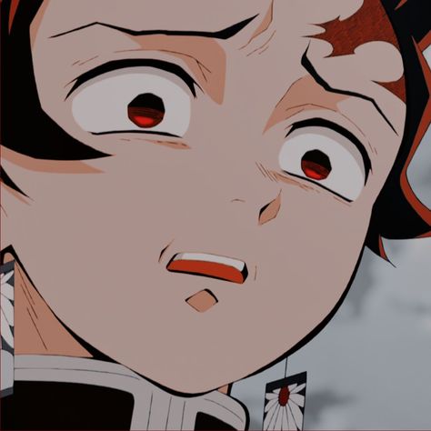 Scared Face, Goofy Face, Kamado Tanjiro, Tanjiro Kamado, Funny Faces, Demon Slayer, Profile Picture, Memes, Drawings