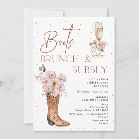 Create your own Invitation | Zazzle Floral Boots, Create Your Own Invitations, Bridal Shower Invitation, Boho Floral, Bridal Shower Invitations, Shower Invitation, Shower Invitations, Bridal Shower, Create Your