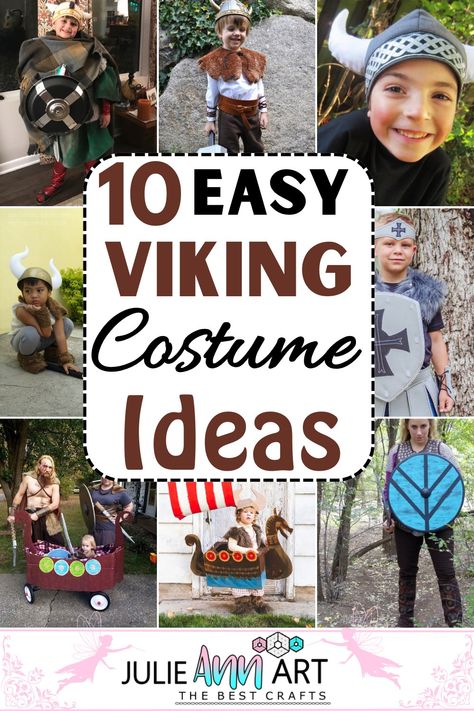 Want to unleash your inner Norse warrior? Turn heads at your next costume party by crafting your DIY Viking costume! With just a few simple materials, you can return to the age of exploration and fierceness. Viking Day At School, Viking Costume Kids Boys Diy, Viking Dress Up, Viking Inspired Outfit Men, Viking Costume Male Diy, Viking Party Food, Viking Trunk Or Treat, Male Viking Costume, Viking Costume Diy Mens