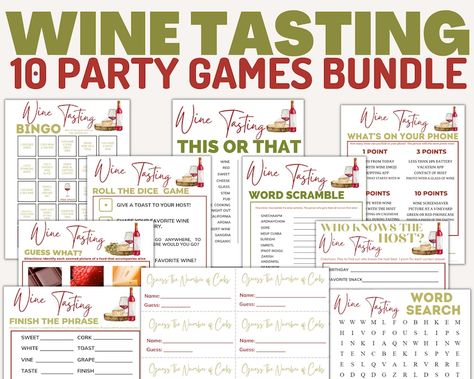 Adult Birthday Ideas, Wine Party Food, Printable Party Games, Night Engagement, Sweet White Wine, Friendsgiving Party, Wine Tasting Party, Tasting Party, Sweet Wine