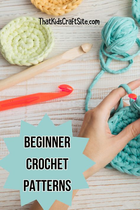 Beginner Crochet Patterns Kids Crochet Projects Beginner, Teaching Crochet To Kids, Basic Crochet Projects For Beginners, Crochet Patterns For Kids To Make, Easy 1 Hour Crochet Projects, Beginner Crochet Projects For Kids, Simple Beginner Crochet Projects, Crochet For Kids Beginner, Small Crochet Projects For Beginners