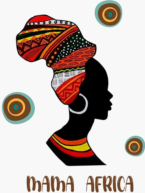 Mama African Stickers, Mama Africa Stickers, Mama Africa Art, Africa Stickers, Mama Africa, African Women Art, Africa Art, Women Art, African Women