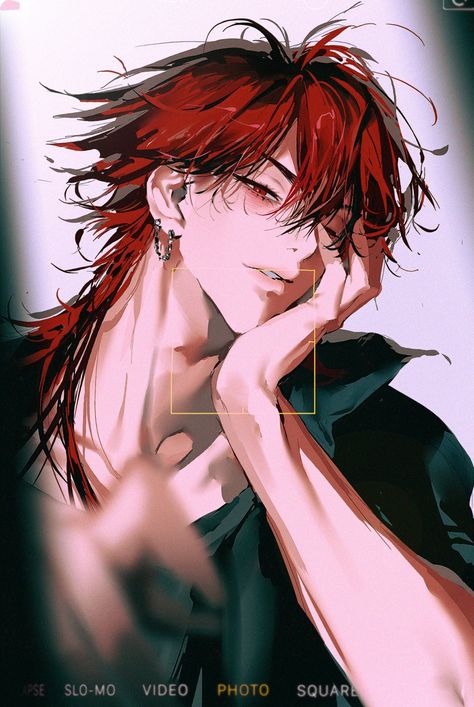 @bone_beef on twitter Red Hair Boy, Red Hair Men, Male Pose Reference, Anime Men, Cute Asian Guys, Face Card, Cool Anime Guys, Graphic Wallpaper, Anime Reccomendations