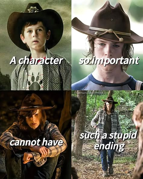 Carl Grimes Fanart, Carl Grimes Comic, Walker Twd, Twd Drawings, Carl Grimes Wallpaper, Tillie Walden, Tha Walking Dead, Twd Art, Walking Dead Quotes