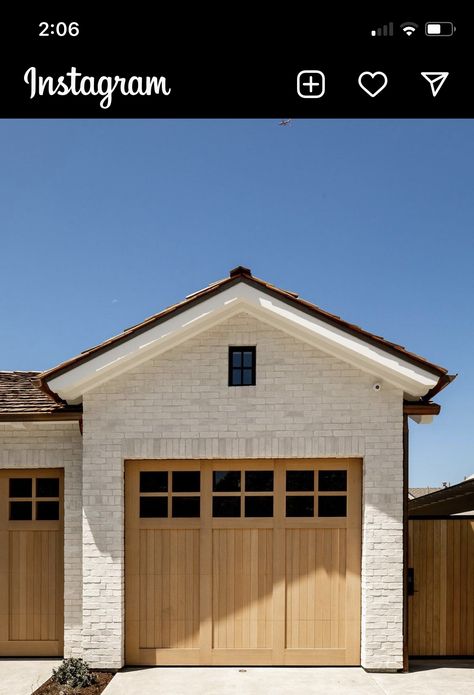 Barn Garage Doors, Brick Garage, Morrison Interiors, Rv Barn, Garage Door House, Investment House, Mid Century Ranch, Barn Garage, Point Loma