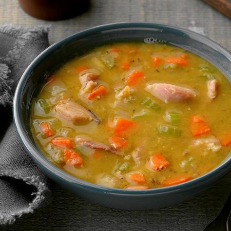 Old-Fashioned Split Pea Soup with Ham Bone Recipe With Ham Bone, Pea Soup With Ham Bone, Soup Recipe With Ham, Soup With Ham Bone, Ham Bone Recipes, Recipe With Ham, Pea Soup With Ham, Ham Bone Soup, Ham Soup Recipes