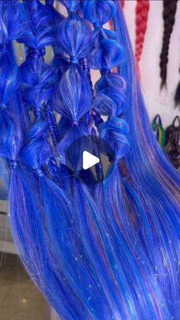 Festival bubble braid hair extensions 💙 | Instagram Festival Extensions, Rave Braids, Braid Hair Extensions, Bubble Braid, Braid Hair, Braid In Hair Extensions, Hair Extensions, Braided Hairstyles, Braids