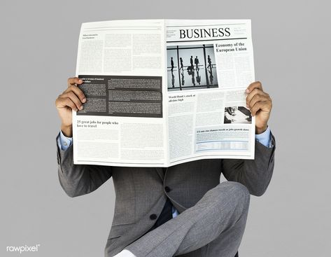 Man Reading Newspaper, Newspaper Reading, Man Reading, Reading Newspaper, The European Union, Business Attire, Business Man, Letter Board, Newspaper